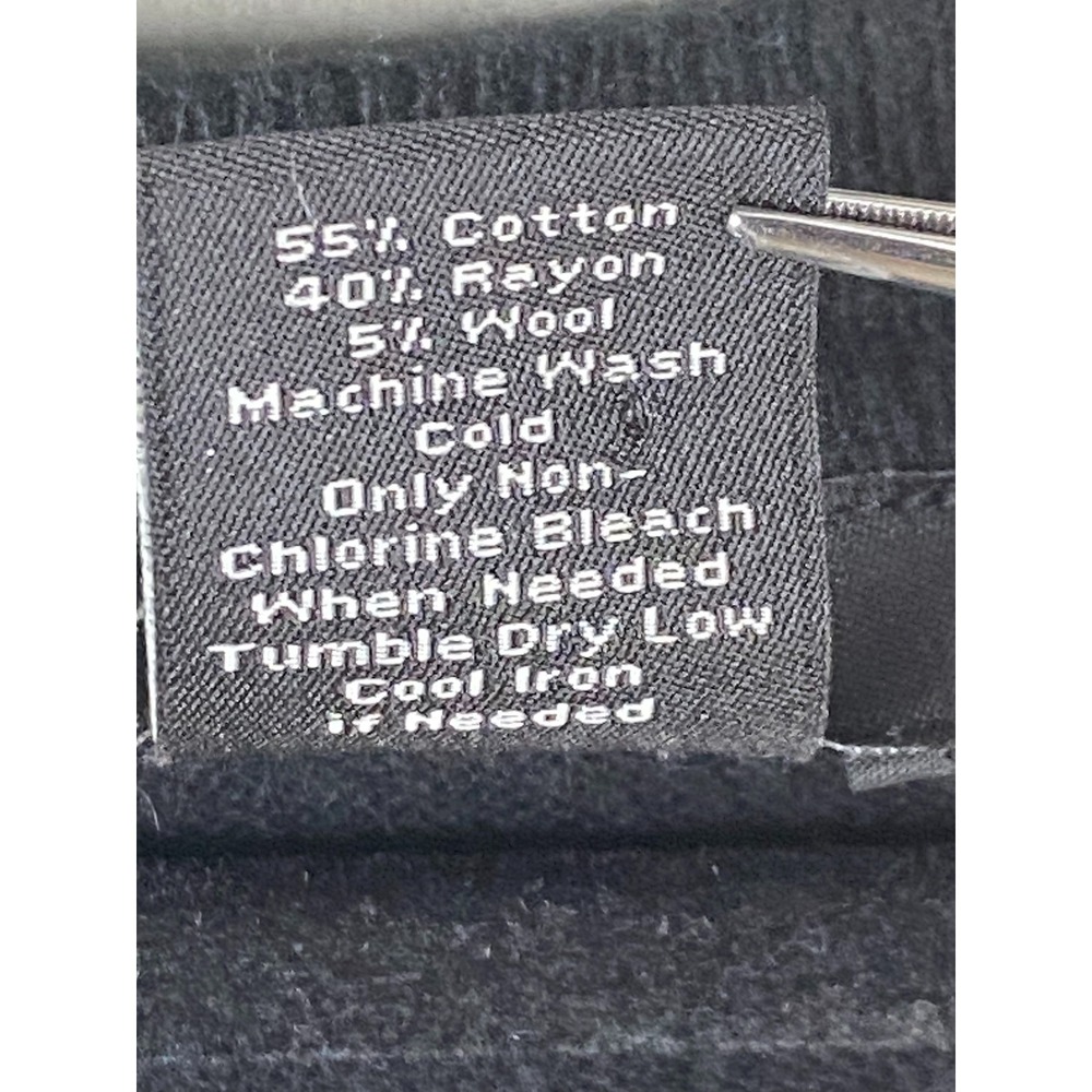 Ann Taylor Women Cardigan XL Black Wrap Front Button Cotton Wool Blend Sweater - Picture 6 of 12
